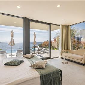 3 x 5 bedroom seafront villa with heated infinity pool near Rogoznica, sleeps 10